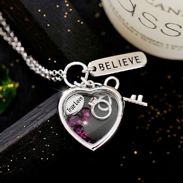 Believe True Love En Argent Sterling 925 Avec Collier CZ