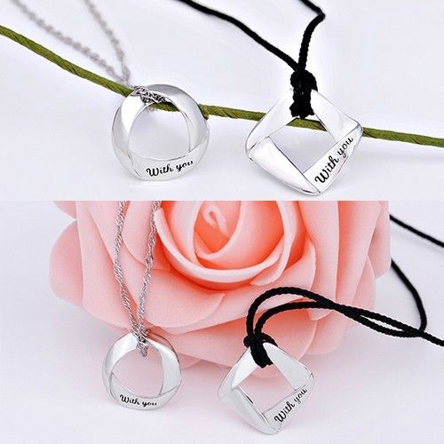 Collier D'amant "love You" En Argent Sterling 925 (prix Pour Une Paire)