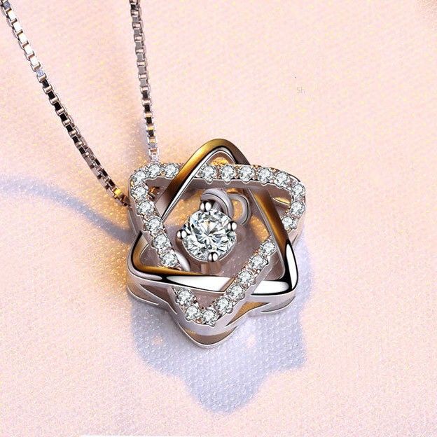 Collier De Femme Brillant Élégant En Argent S925 New Fashion Wild