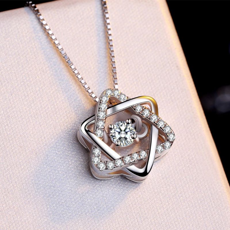 Collier De Femme Brillant Élégant En Argent S925 New Fashion Wild