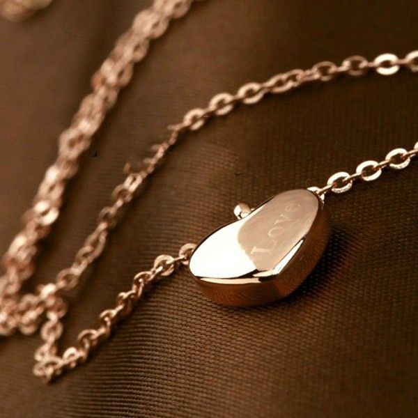 Collier Pour Femme Plaqué Or 18 Carats En Forme De Coeur Sweet Love