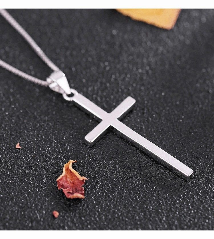 Collier Pendentif Croix Pour Couples Colliers D'amoureux En Argent 925