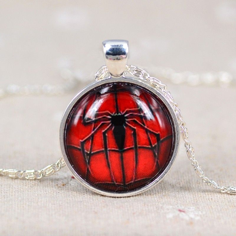 Collier De Pierres Précieuses À Motif D'araignée De Mode Spider-man