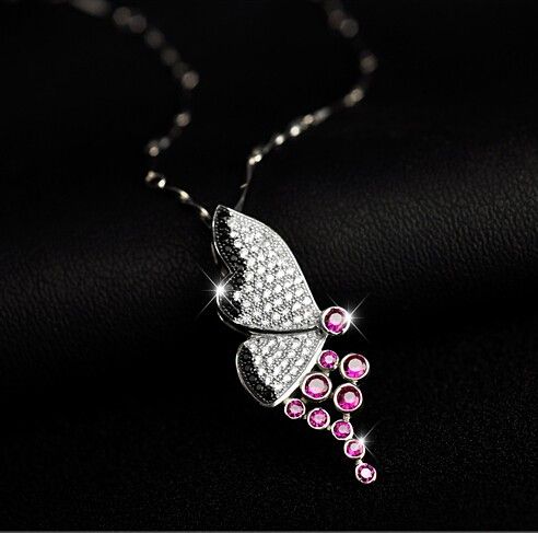 Collier Romantique En Alliage De Cristal À Noeud Fin Pour Femme