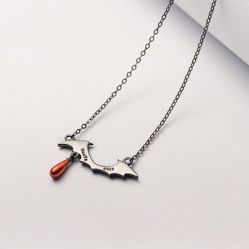 Collier De Vampire En Argent 925 De Conception Originale