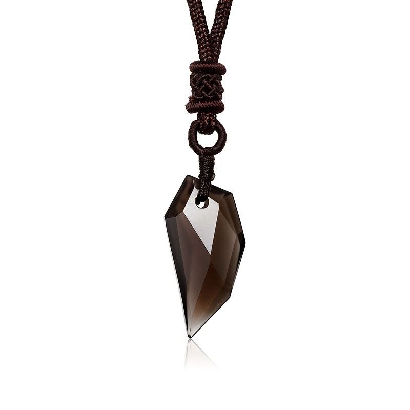 Nouveaux Colliers D'amant De Pendentif D'amulette De Pointe D'obsidienne