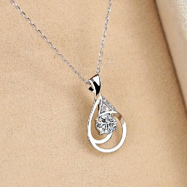 Pendentif En Argent Sterling 925 Avec Cœur Éternel Avec Zircone Cubique