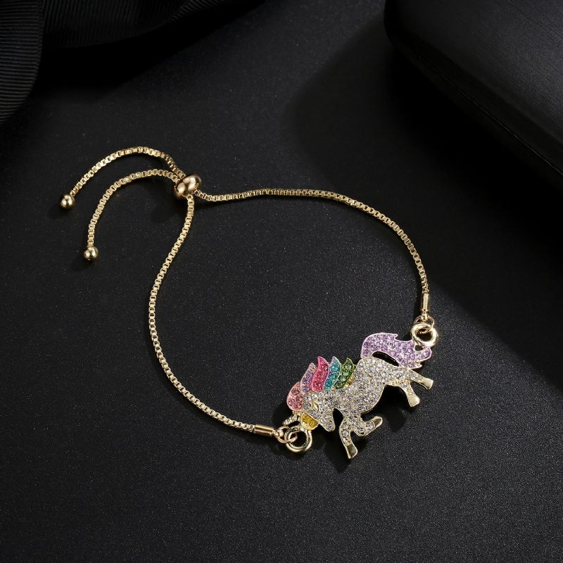 2019 Mode Dessin Animé Mignon Licorne Saint Valentin Anneaux Colliers Boucles D'oreilles Bracelets