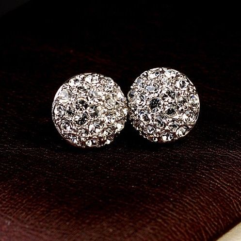 Boucle D'oreille De Mode Pour Femmes En Cristal Glamour Fleur Mignonne