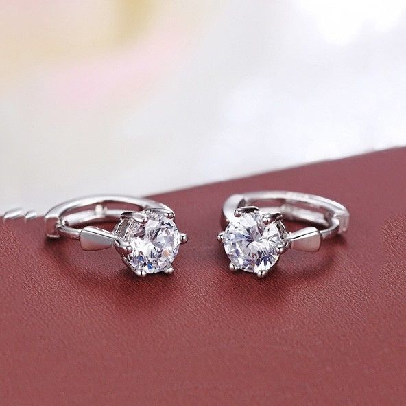 Boucles D'oreilles En Argent 925 Avec Personnalité Élégante De Tempérament