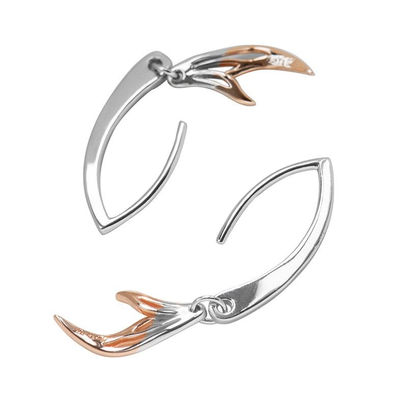 Koi Fish S925 En Argent Sterling Une Paire De Boucles D'oreilles Pour Filles Adolescents Garçons Étudiants Femmes