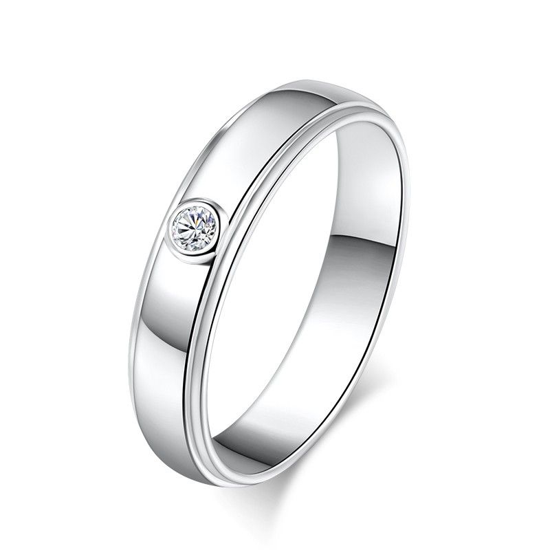 0.05 Carat Simulé Bague De Fiançailles / Mariage / Promesse De Diamant Pour Lui