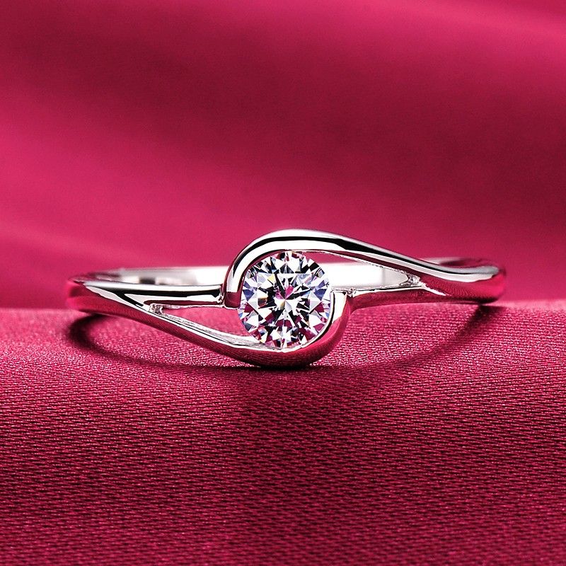 0.25 Carat Simulé Bague De Fiançailles / Mariage / Promesse De Diamant Pour Elle