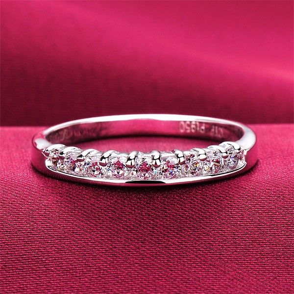 0.3 Carat X 9 Bague De Fiançailles / Mariage / Promesse En Diamant Simulé Pour Elle