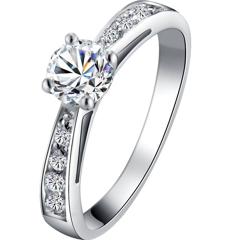 0.39 Carat Simulé Bague De Fiançailles / Mariage / Promesse De Diamant Pour Elle