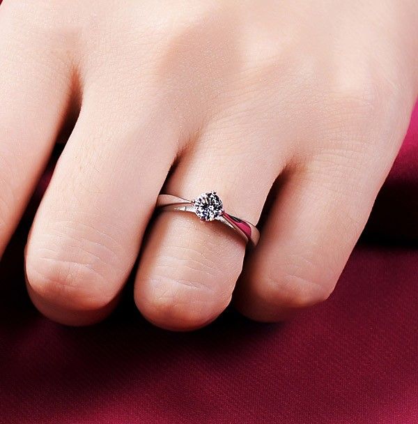 0.39 Carat Simulé Bague De Fiançailles / Mariage / Promesse De Diamant Pour Elle