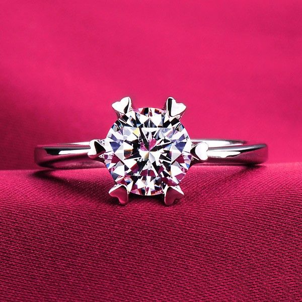 0.5 - 1.2 Carat Simulé Bague De Fiançailles / Mariage / Promesse De Diamant Pour Elle