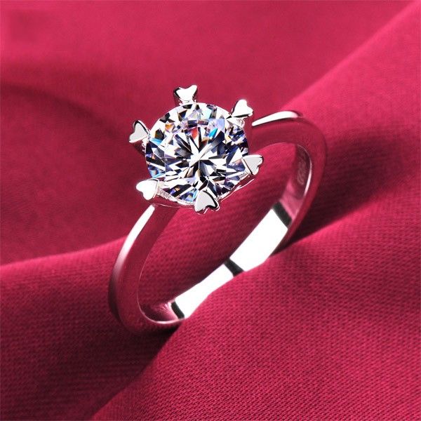 0.5 - 1.2 Carat Simulé Bague De Fiançailles / Mariage / Promesse De Diamant Pour Elle