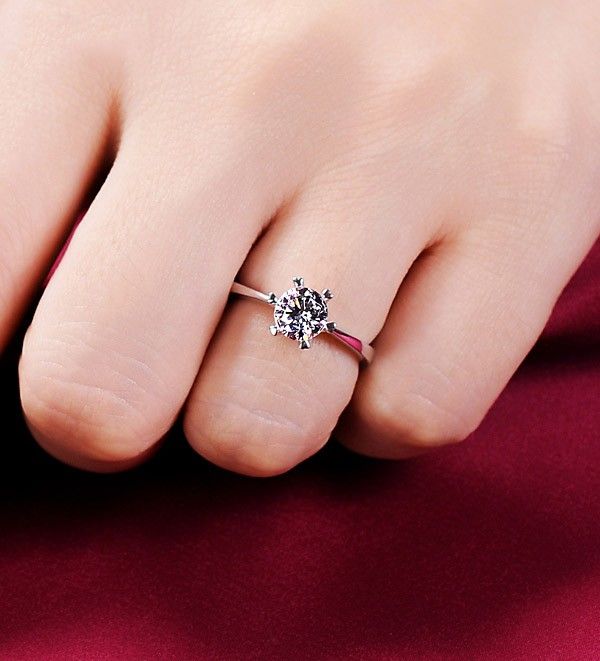 0.5 - 1.2 Carat Simulé Bague De Fiançailles / Mariage / Promesse De Diamant Pour Elle