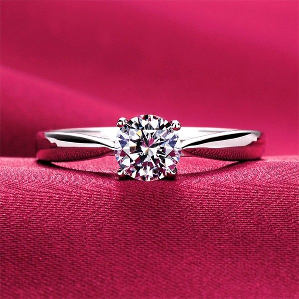 0.5 Carat Simulé Bague De Fiançailles / Mariage / Promesse De Diamant Pour Elle