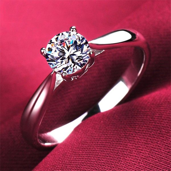 0.5 Carat Simulé Bague De Fiançailles / Mariage / Promesse De Diamant Pour Elle