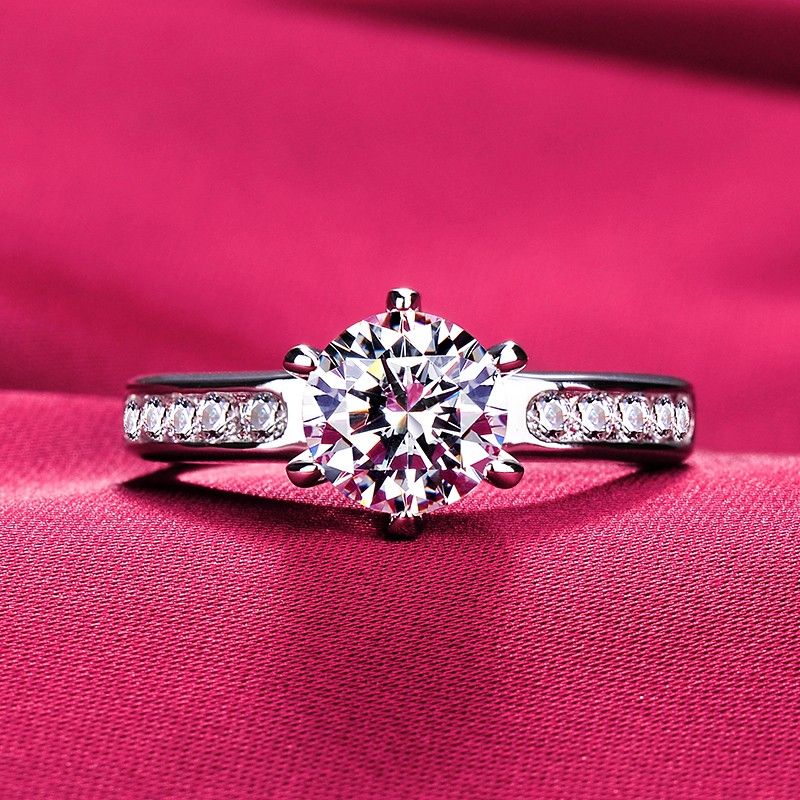 0.6 - 2.0 Carats Simulé Bague De Fiançailles / Mariage / Promesse De Diamant Pour Elle