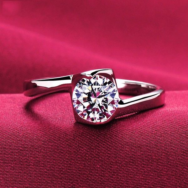 0.6 Carat Simulé Bague De Fiançailles / Mariage / Promesse De Diamant Pour Elle