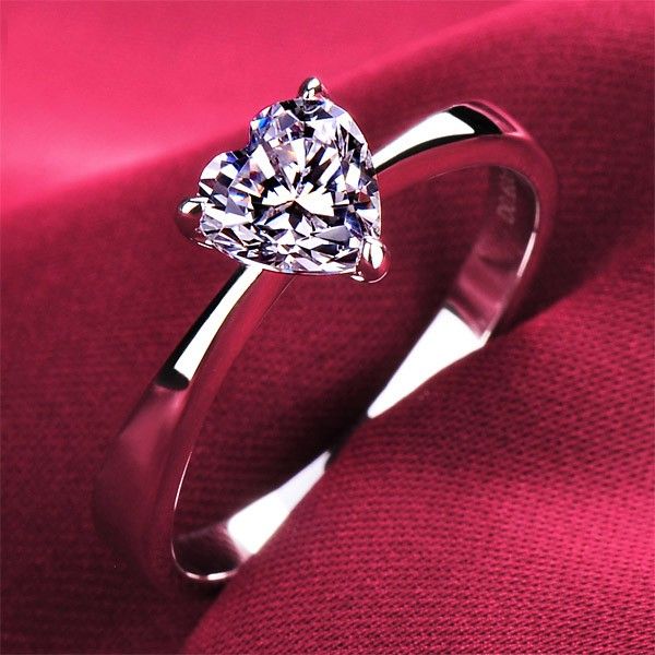 0.6 Carat Simulé Bague De Fiançailles / Mariage / Promesse De Diamant Pour Elle