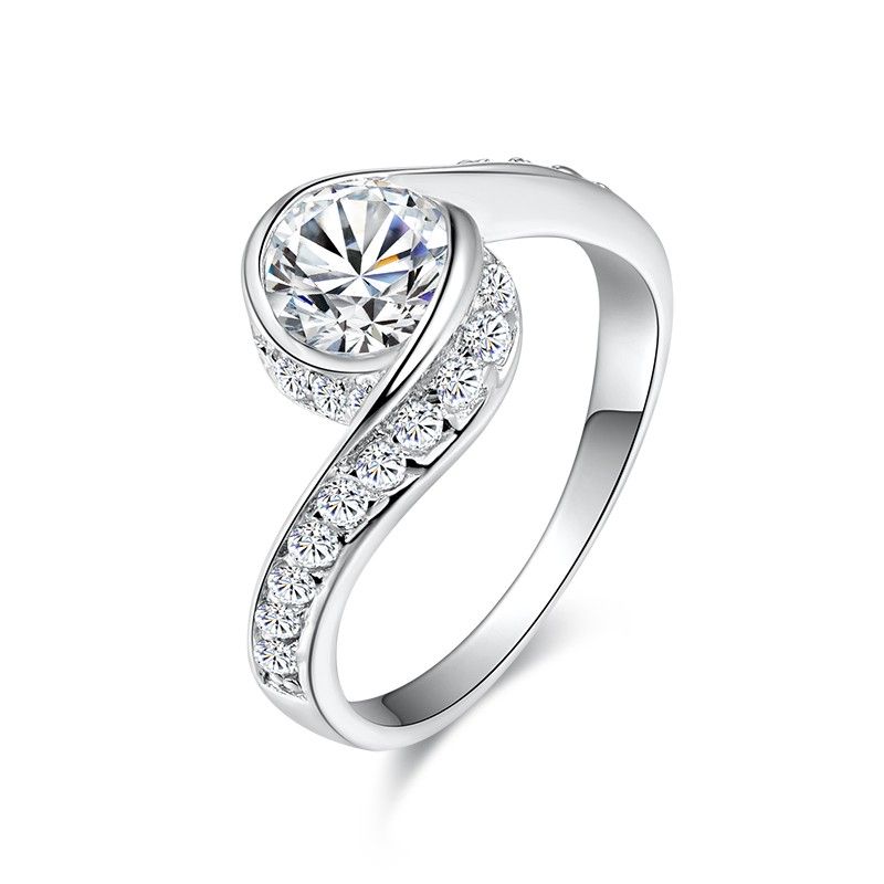 0.6 Carat Simulé Bague De Fiançailles / Mariage / Promesse De Diamant Pour Elle