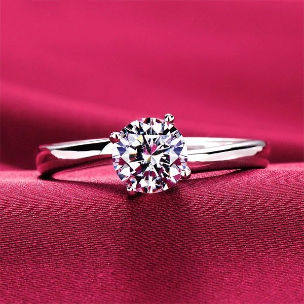 0.6 Carat Simulé Bague De Fiançailles / Mariage / Promesse De Diamant Pour Elle