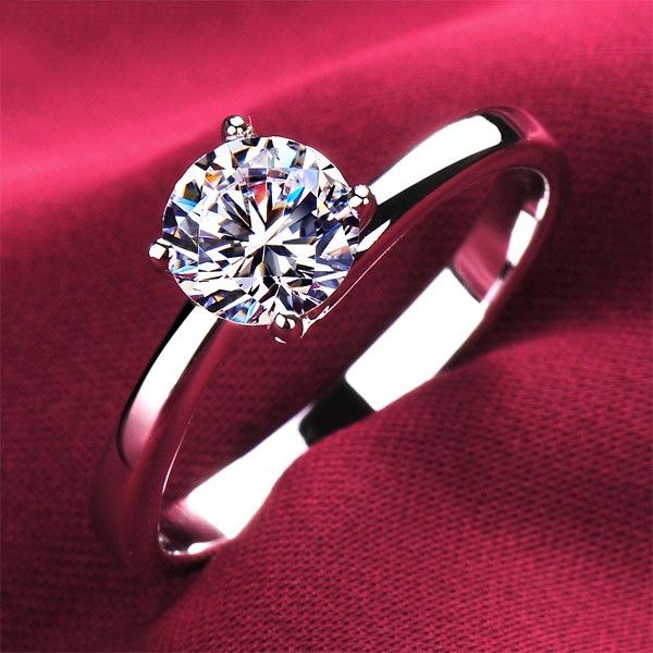 0.6 Carat Simulé Bague De Fiançailles / Mariage / Promesse De Diamant Pour Elle