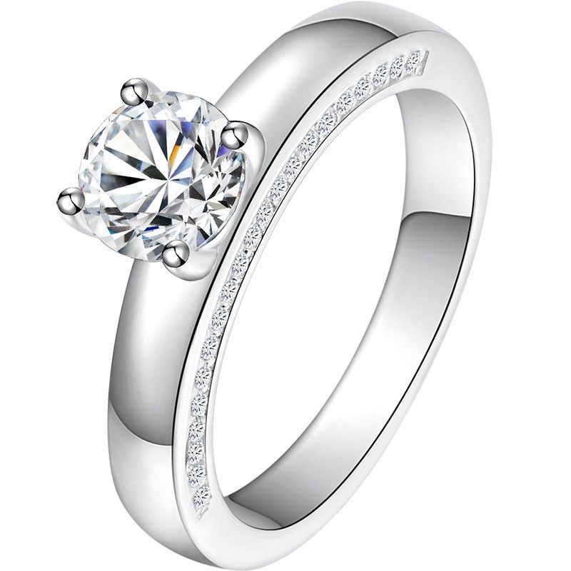 0.8 Carat Simulé Bague De Fiançailles / Mariage / Promesse De Diamant Pour Elle