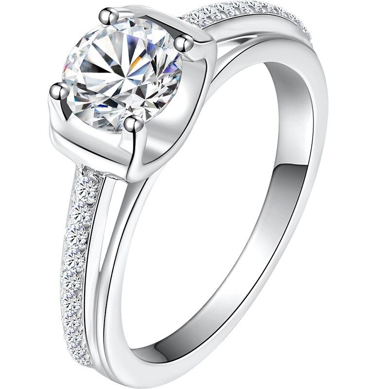 0.8 Carat Simulé Bague De Fiançailles / Mariage / Promesse De Diamant Pour Elle