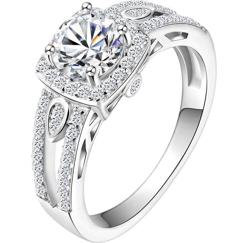 0.8 Carat Simulé Bague De Fiançailles / Mariage / Promesse De Diamant Pour Elle