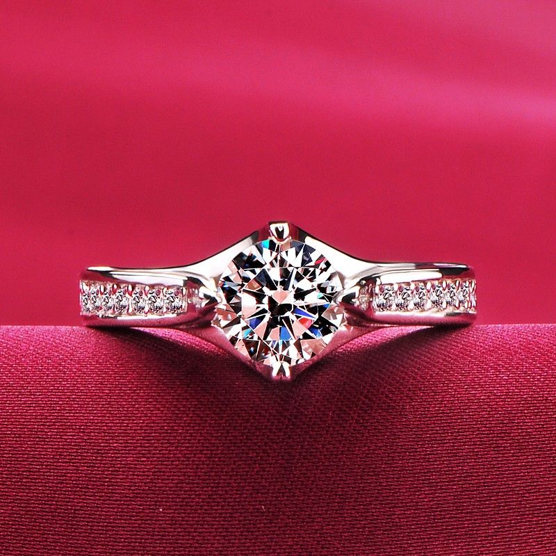 1.0 Carat Simulé Bague De Fiançailles / Mariage / Promesse De Diamant Pour Elle