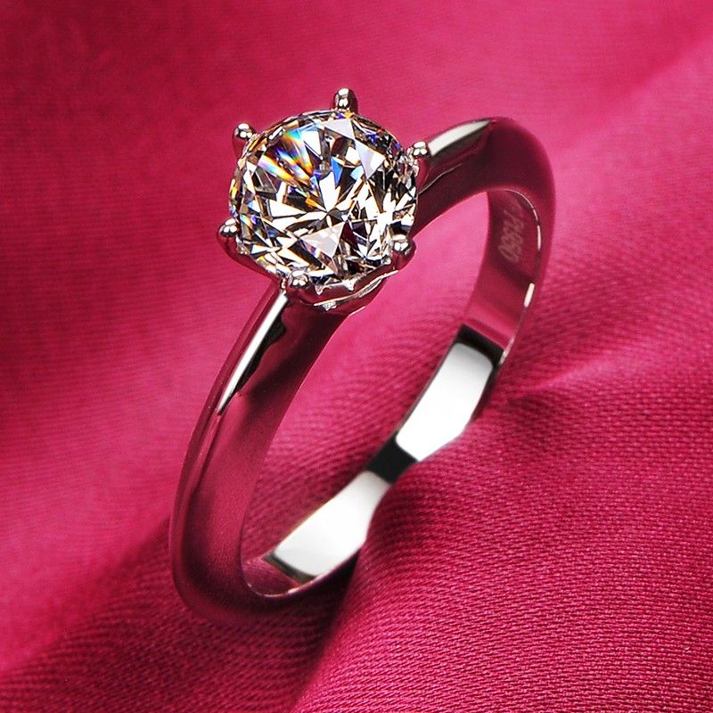 1.0 Carat Simulé Bague De Fiançailles / Mariage / Promesse De Diamant Pour Elle