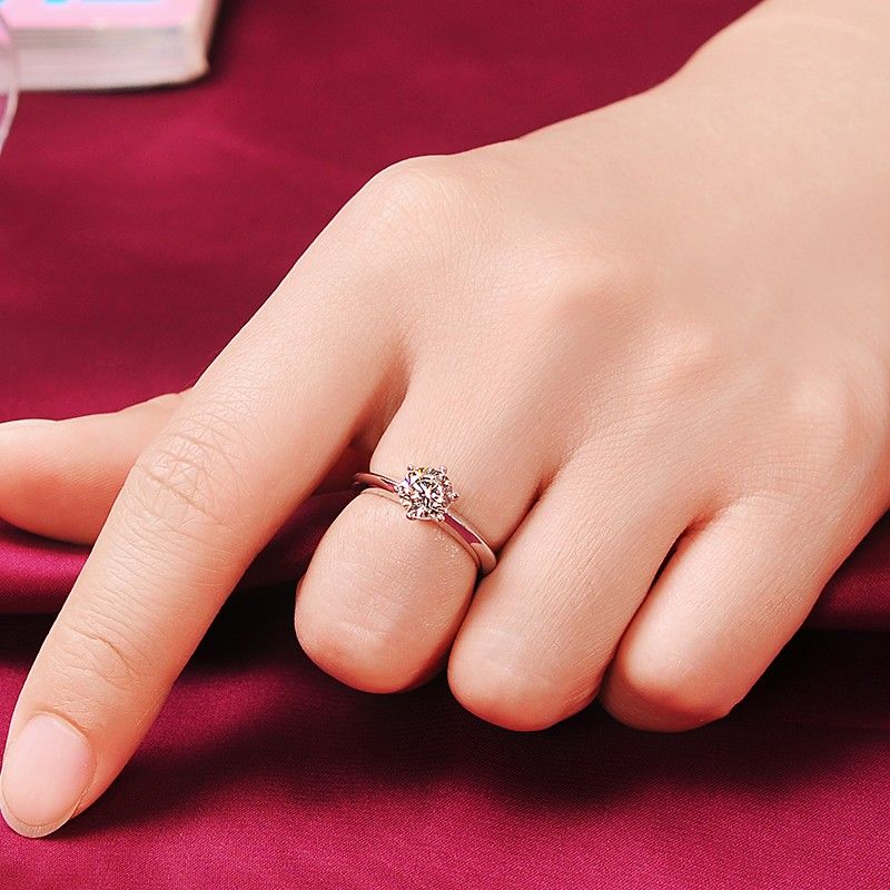 1.0 Carat Simulé Bague De Fiançailles / Mariage / Promesse De Diamant Pour Elle