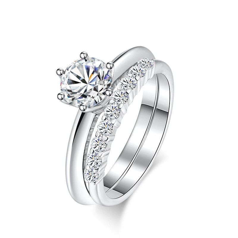 1.0 Carat Simulé Bague De Fiançailles / Mariage / Promesse En Diamant Pour Elle