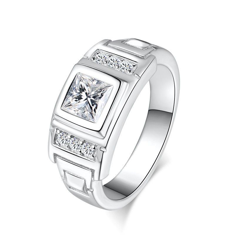 1.0 Carat Simulé Bague De Fiançailles / Mariage / Promesse De Diamant Pour Lui