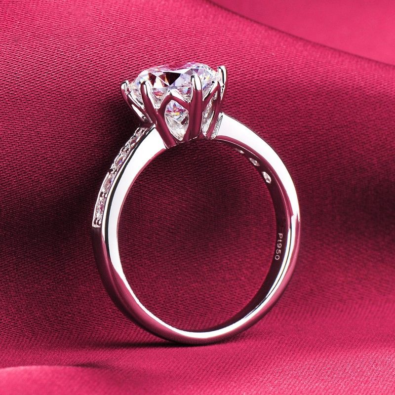 2.0 Carats Simulé Bague De Fiançailles / Mariage / Promesse De Diamant Pour Elle