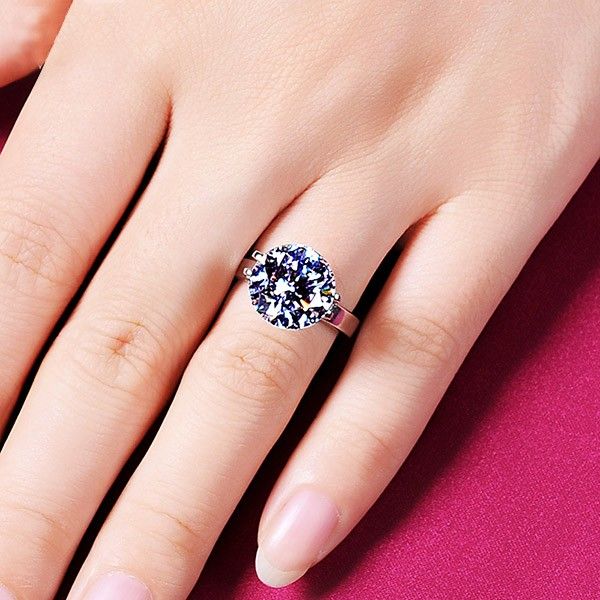 3.0 - 6.0 Carats Simulé Bague De Fiançailles / Mariage / Promesse De Diamant Pour Elle