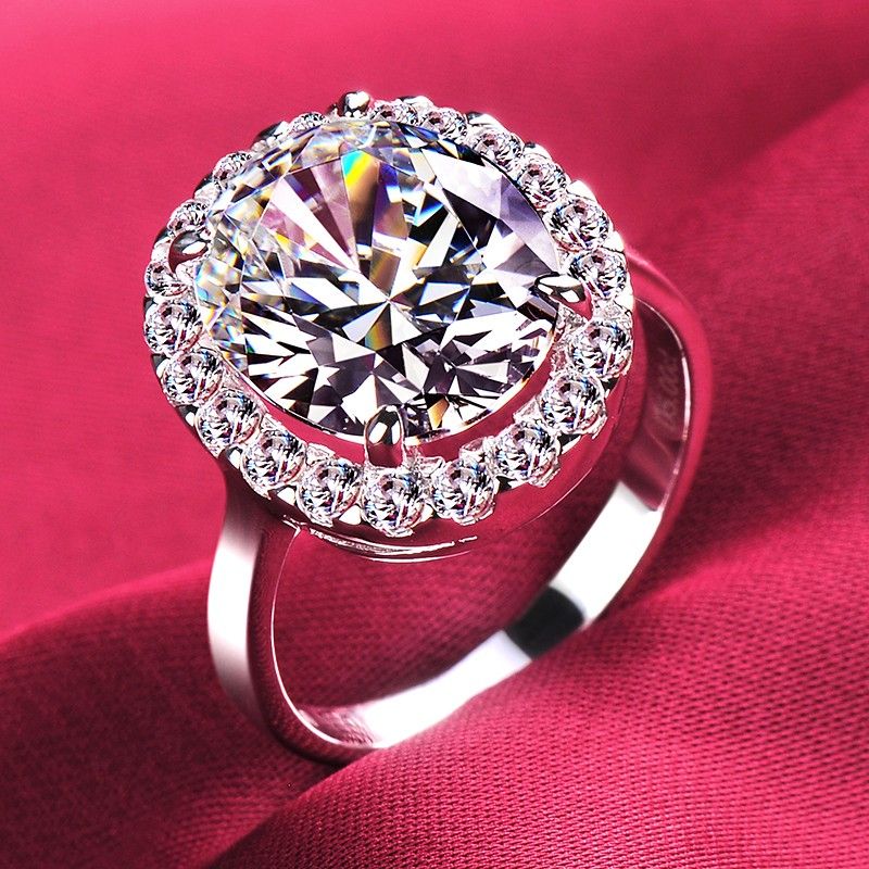 5.0 Carats Simulé Bague De Fiançailles / Mariage / Promesse De Diamant Pour Elle