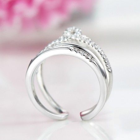 Anneau De Couronne De Princesse En Argent 925 Avec Design Original