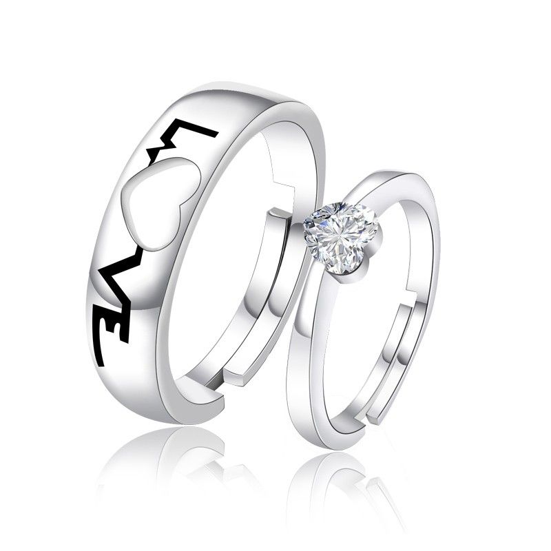 Anneaux De Couple En Argent Creative "you Are Mine" 925