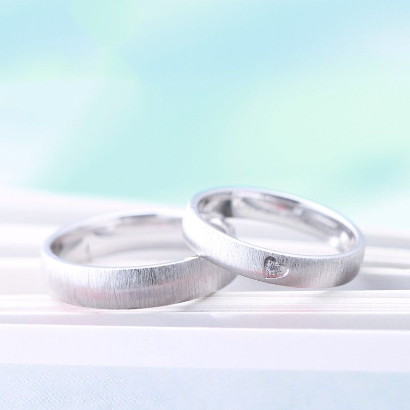 Anneaux De Couple "have Mutual Affinity" En Argent Sterling 925