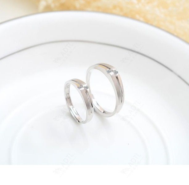 Anneaux De Couple D'ouverture Ajustables En Argent Sterling 925