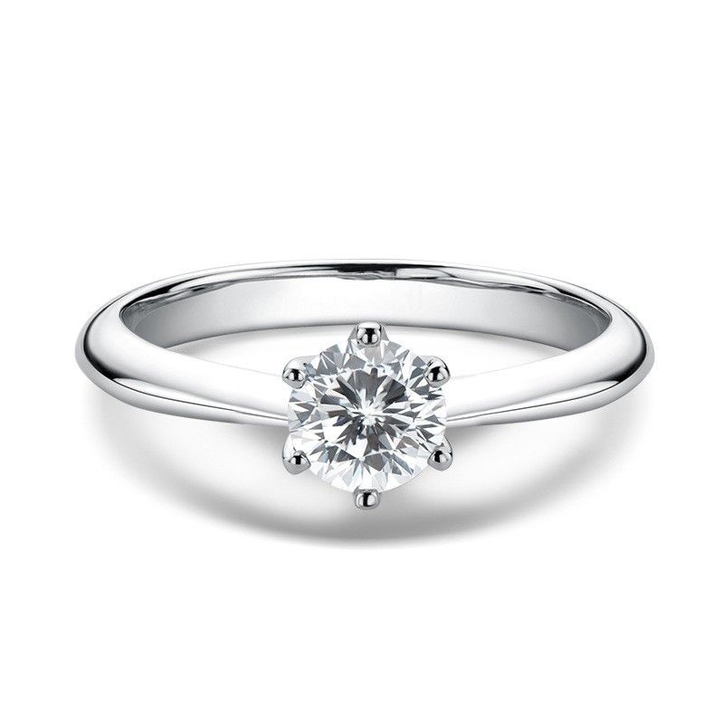 Argent Sterling 1.0 Ct Moissanite Promesse / Mariage / Bague De Fiançailles Pour Les Femmes Fille Amis Cadeau De La Saint-valentin