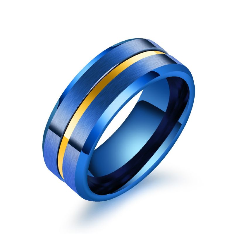 Bague En Acier Au Titane De Couleur 8 Mm Pour Hommes