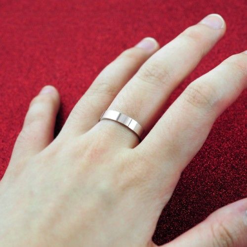 Bague En Argent 925 Avec Miroir Simple