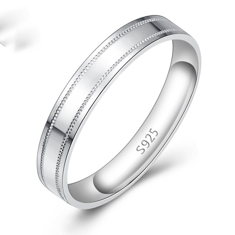 Bague En Argent 925 Avec Personnalité De La Mode Minimaliste